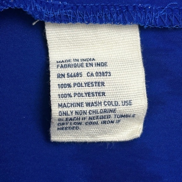 American Eagle Women's Sheer Blue Knot Hem Blouse, Extra Small - Picture 4 of 4